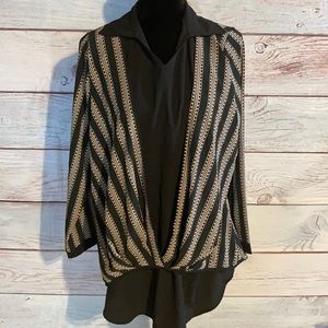 XL long sleeve layered look tunic top.
